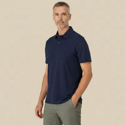 YTWOO YTWOO Leichtes Herren Leinen Poloshirt