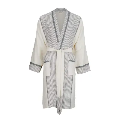 Luks Luks Herren vegan Kimono Bademantel Mete Black & Salt