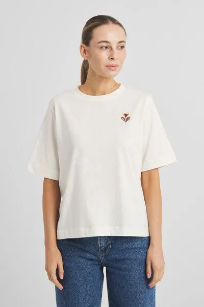 Dedicated DEDICATED T-Shirt aus Biobaumwolle Vadstena - Autumn Harvest EMB