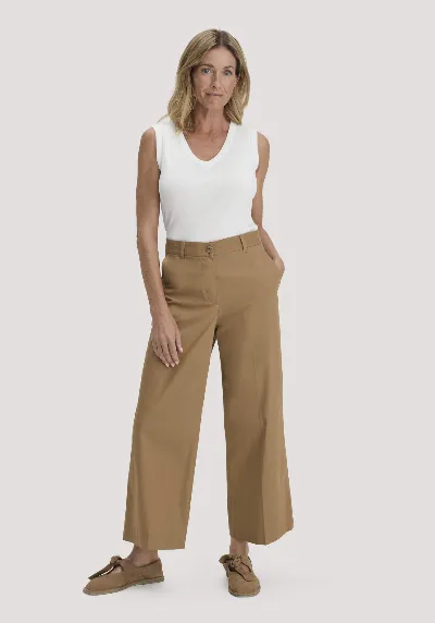 hessnatur hessnatur Damen Hose Culotte Regular aus Bio-Baumwolle - braun