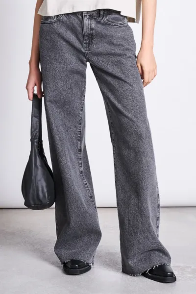 JAN N JUNE JAN 'N JUNE Damen vegan Jeans Weites Bein Sunny Hell