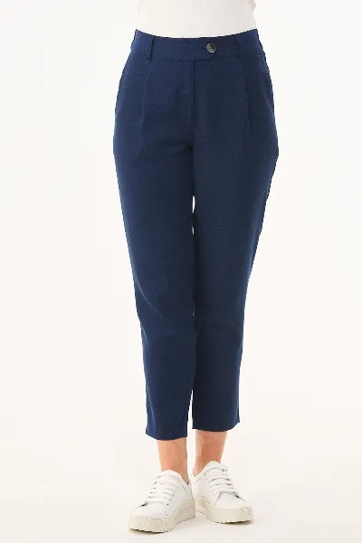 ORGANICATION ORGANICATION Damen vegan Chino-Hose Cropped Navy