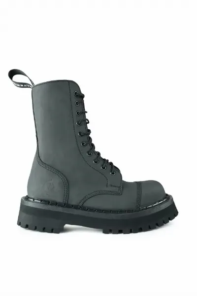 --- Altercore Herren vegan Stiefel 353 Veganes Nubukleder Schwarz