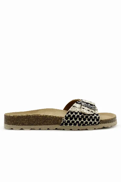 thies thies Damen vegan Riemchensandale Eco Boho Taupe