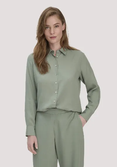 hessnatur hessnatur Damen Bluse Relaxed aus TENCEL™ Lyocell - grün