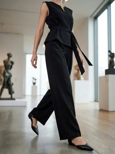 Will's Vegan Shop Will's Vegan Shop Damen schwarze spitze Flats.