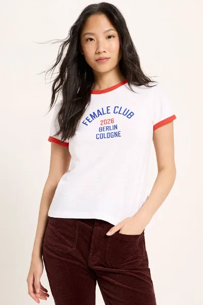 LANIUS Lanius Damen vegan T-Shirt Statement FÃ¼r Damen Club
