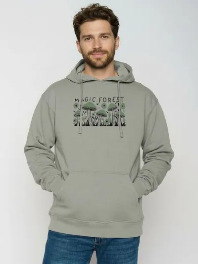 GreenBomb GREENBOMB Magic Forest Joy - Gemütlicher Hoodie aus Bio-Baumwolle / hochwertiger Print / GOTS / Fair & Vegan