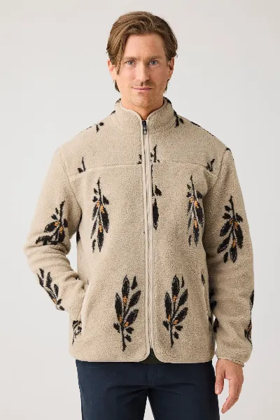 KnowledgeCotton Apparel KnowledgeCotton Apparel Herren vegan Jacke Sos Loose Fit Aop Zip