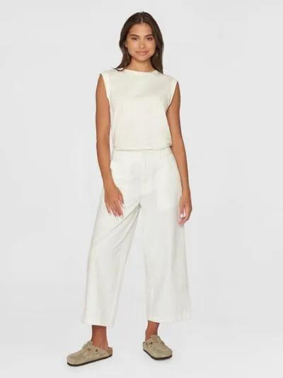 KnowledgeCotton Apparel KnowledgeCotton Apparel Damen POSEY MID RISE SLUB CROPPED HOSE - aus Biobaumwolle