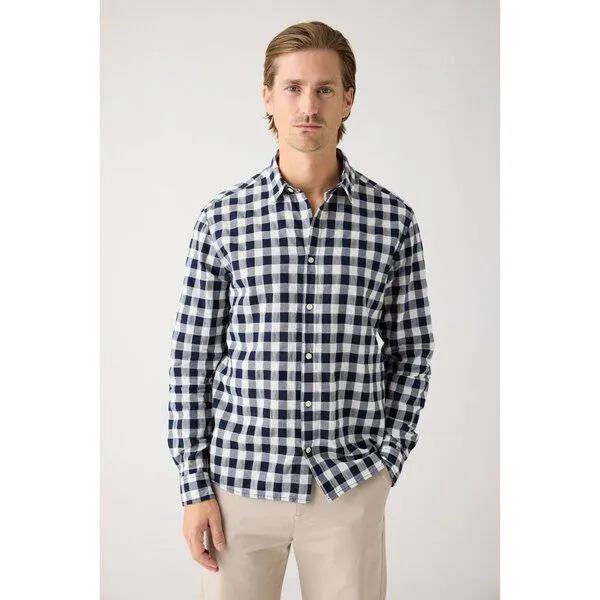KnowledgeCotton Apparel KnowledgeCotton Apparel Regular checked Hemd aus Bio-Baumwolle - GOTS/Vegan