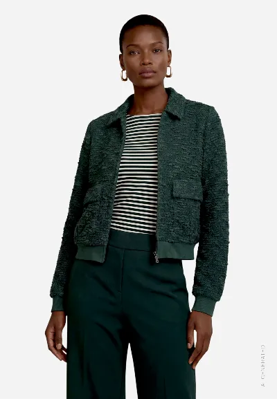 zero Damen Kurzjacke  mit Klappentaschen