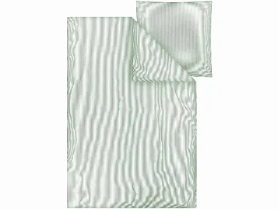 MELA MELA Bio-Bettwäsche MAJULI STRIPES aus Perkal, 2-tlg., 155x220/80x80 cm, thymian/natur