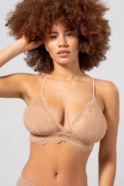 Understatement Understatement Damen vegan Spitze Triangel Bralette Warm