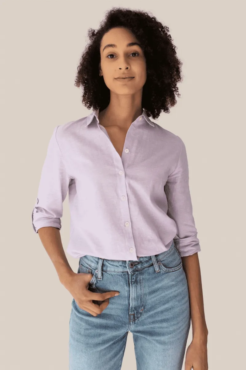 Arber Studio Arber Studio Damen vegan Hemd Elm Hellviolett