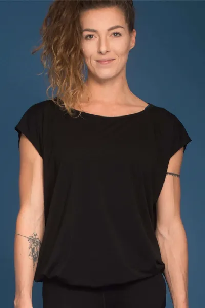 nice to meet me nice to meet me Damen vegan T-Shirt Relax Deep Black