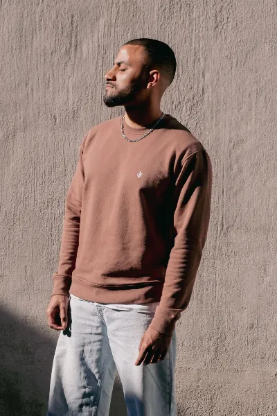 Lucid Collective Lucid Collective Herren vegan Sweatshirt Just Brown