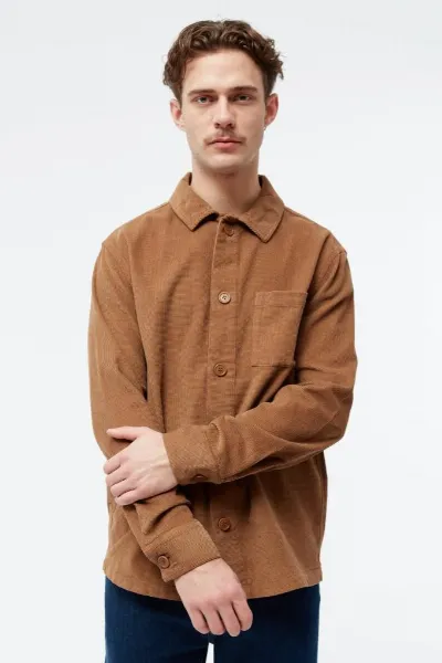 Givn Givn Herren vegan Ãœberhemd Curt Dark Camel
