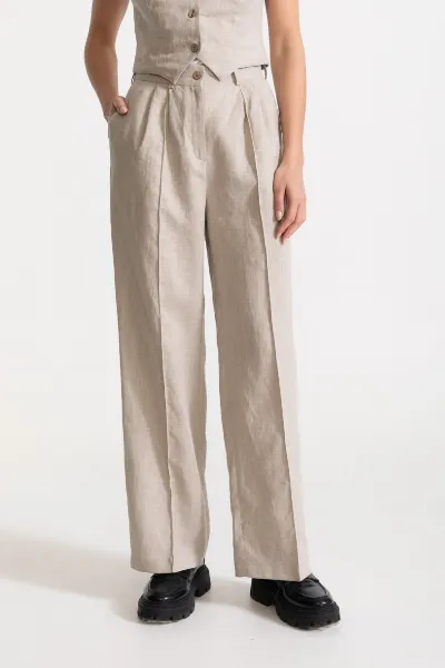 De IONESCU De IONESCU Damen vegan Hose Figa Leinen
