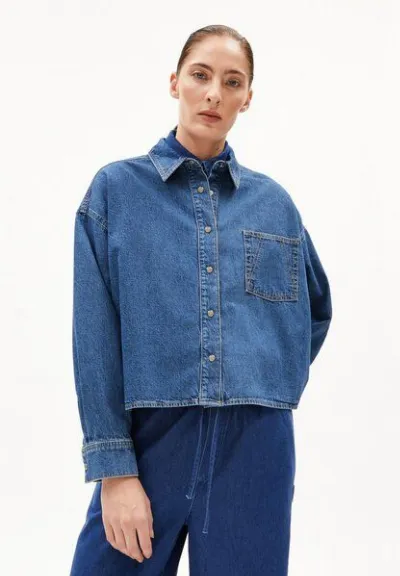 ARMEDANGELS ARMEDANGELS NALAANI Damen Jeansbluse aus Bio-Baumwoll Mix