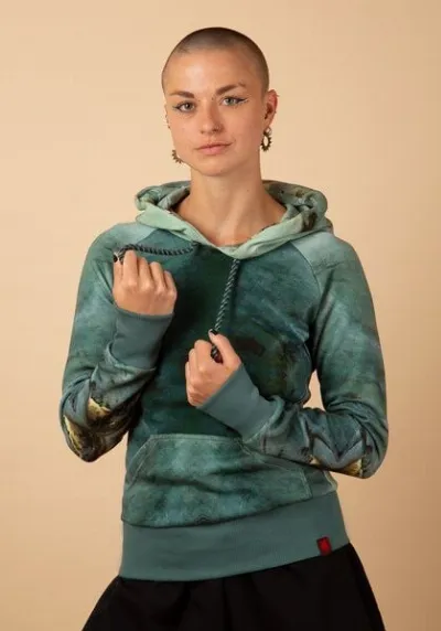 Die rote Zora Die rote Zora Kapuzenpulli Lagune Frauen