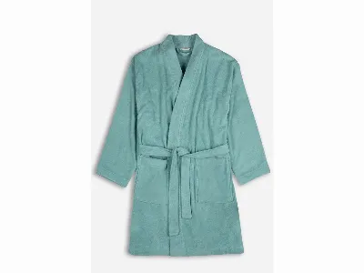 Living Crafts Living Crats Bio-Bademantel BARI S-M, aqua haze