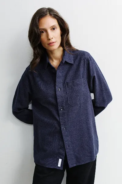 Rotholz Rotholz Damen vegan Flanellhemd Dunkel