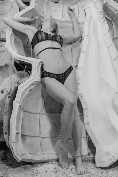 Anekdot Anekdot Damen vegan Set Darling Black Strappy
