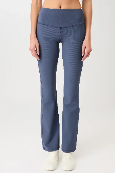 mandala MANDALA Damen vegan Hose Flared & Ribbed Eclipse
