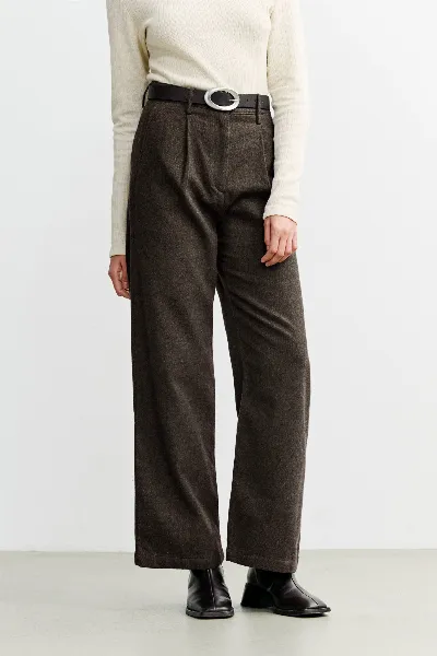 Rotholz Rotholz Damen vegan Hose Mit Hoher Taille Aus Flanell