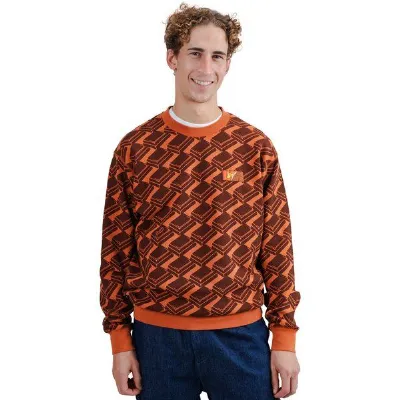 Brava Fabrics Brava Fabrics Sweatshirt Choco Allover