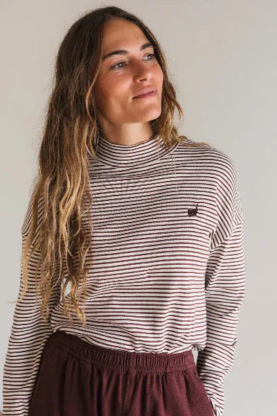 TWOTHIRDS TWOTHIRDS Damen vegan Top Corcovado Russet Stripes
