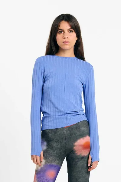 SUITE13LAB SUITE13LAB Damen vegan Langarmshirt Viana Mid Blue
