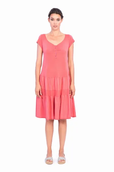 RAVENS VIEW IBIZA RAVENS VIEW IBIZA Damen vegan Kleid Seventy Candy Red