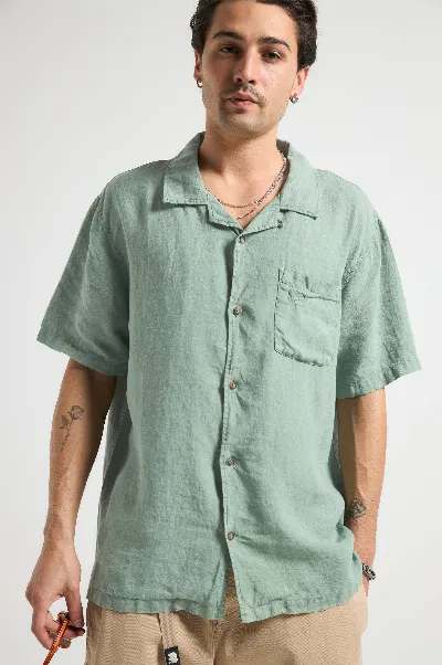Trendsplant Trendsplant Herren vegan Shirt Cap Negret S/S Camp Olive Shade