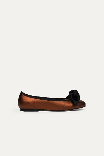 BIKKOU BIKKOU Damen vegan Ballerinas 930am Hearing In Court Bronze