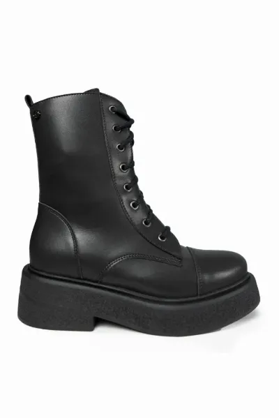  Altercore Damen vegan Stiefel Levant Schwarz