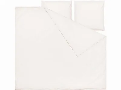MELA MELA Bio-Bettwäsche 'BHANU' aus Perkal, 3-tlg., 240 x 220/80 x 80 cm, naturweiß