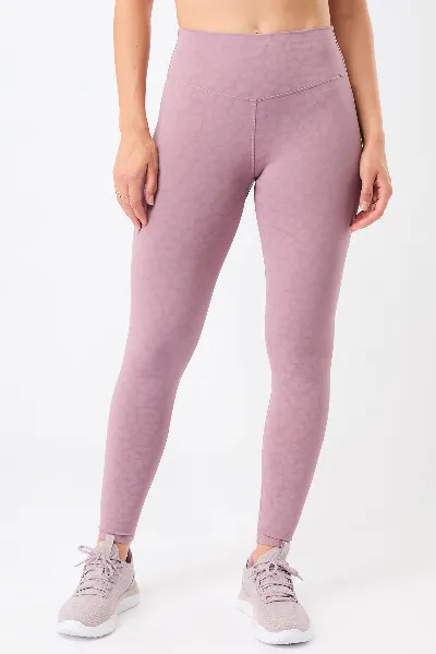 mandala MANDALA Damen vegan Strumpfhose Monoprinted Leo Mauve