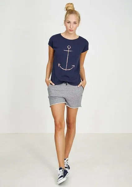 recolution recolution T-Shirt #ANCHOR navy blau