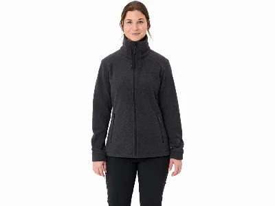 Vaude VAUDE Damen-Fleecejacke 'Skomer Winter' mit Kordelzug-Stehkragen, phantom black,