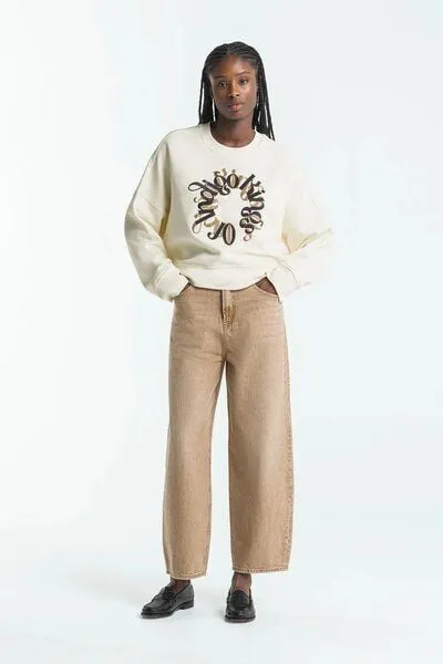 Kings Of Indigo Kings of Indigo – Leila Cropped Jim Dark Beige