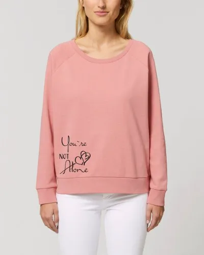 Human Family Human Family Weites Bio Damen Rundhals Sweatshirt Dazzy - Not Alone - in 4 Farben