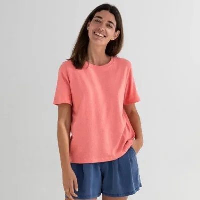 TWOTHIRDS TWOTHIRDS T-Shirt Adele Pink aus Leinen-Baumwollmischung für Damen