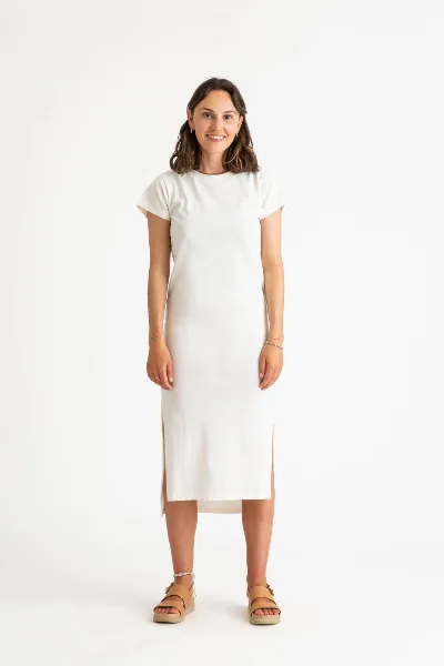 MATONA MATONA Damen vegan Tee Dress Chalk