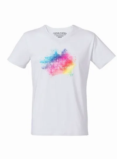 Human Family Human Family Herren V-Neck Shirt Chill- Be Different aus 100% Bio Baumwolle
