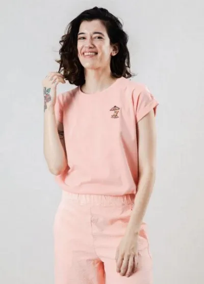 Brava Fabrics Brava Fabrics Peanuts Tropical Scoop Tee Pink