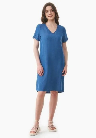 ORGANICATION ORGANICATION Kleid aus TENCEL Lyocell in Denim-Optik