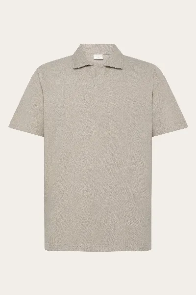 KnowledgeCotton Apparel KnowledgeCotton Apparel Herren vegan Poloshirt Terry Light Feather Gray