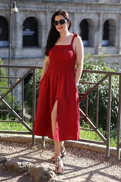 Amber Linen Amber Linen Damen vegan Kleid Honolulu